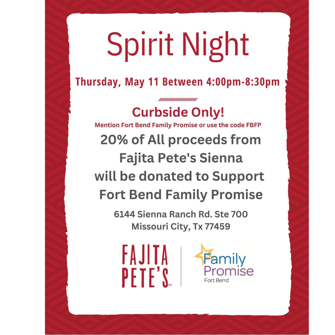 FBFamilyPromise's tweet photo. Join us for #spiritnight at #fajitapetes

See you there........ https://t.co/Z39k9uH7nF
