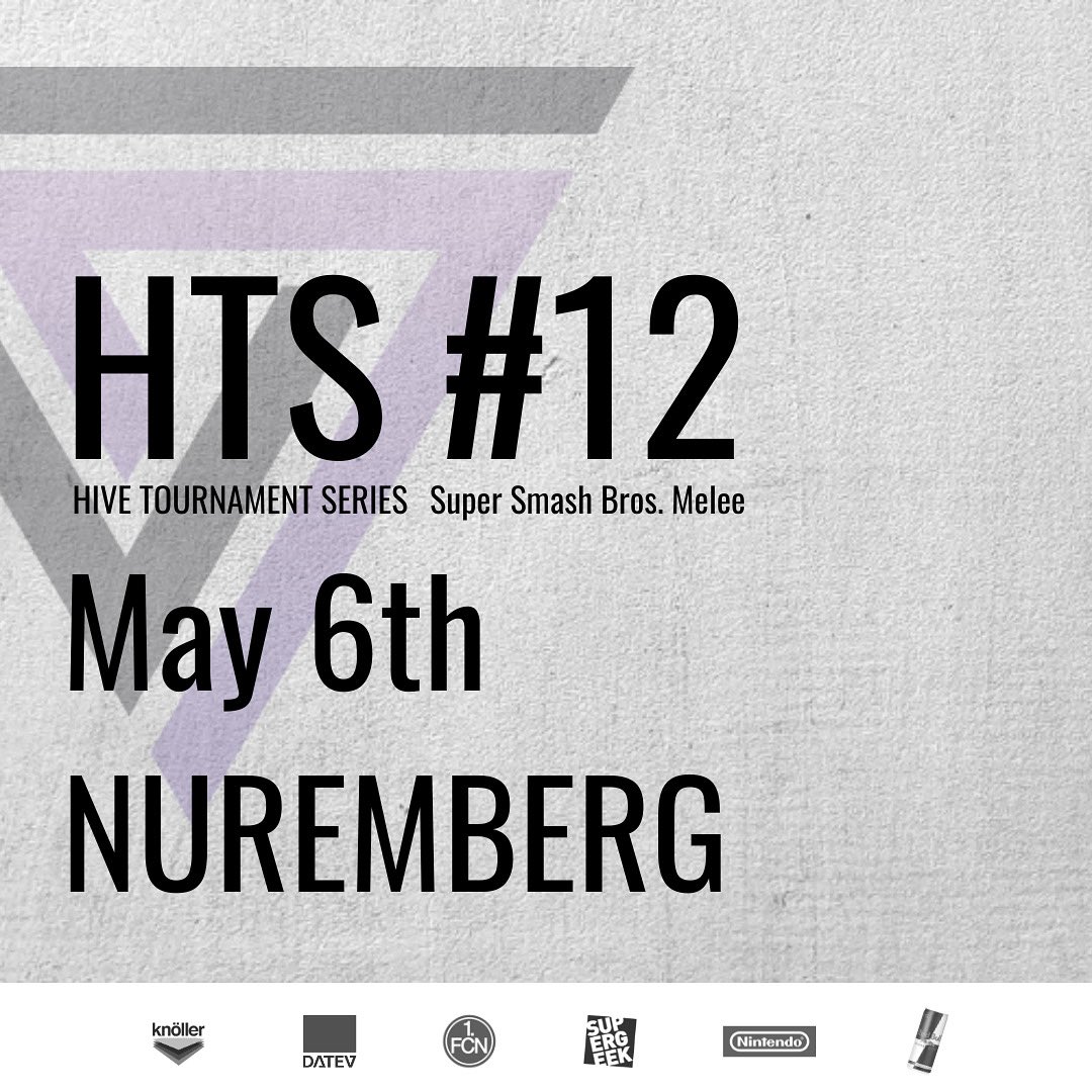 HIVEnbg's tweet photo. [#Hivessb #ssbmelee]

It's time for the 12th iteration of our Super Smash Bros. Melee tournament series: HTS #12! 

 📍 Nuremberg, Germany
 🗓 May 6th, 2023
🟢 128 player cap

⬇️Registration Link down below⬇️ https://t.co/XdYhSFKhdX
