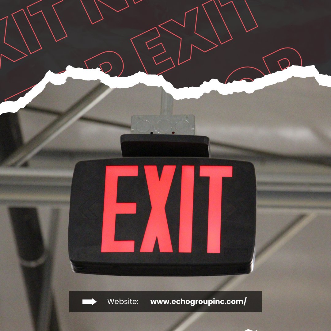 Stay safe with ECHO Electric Supply by guaranteeing your Exit Signs are visible. It can mean the world of difference when it comes to emergencies!

#EchoElectricSupply #Safety #exitsigns #exitsign #emergencylight #emergencylighting