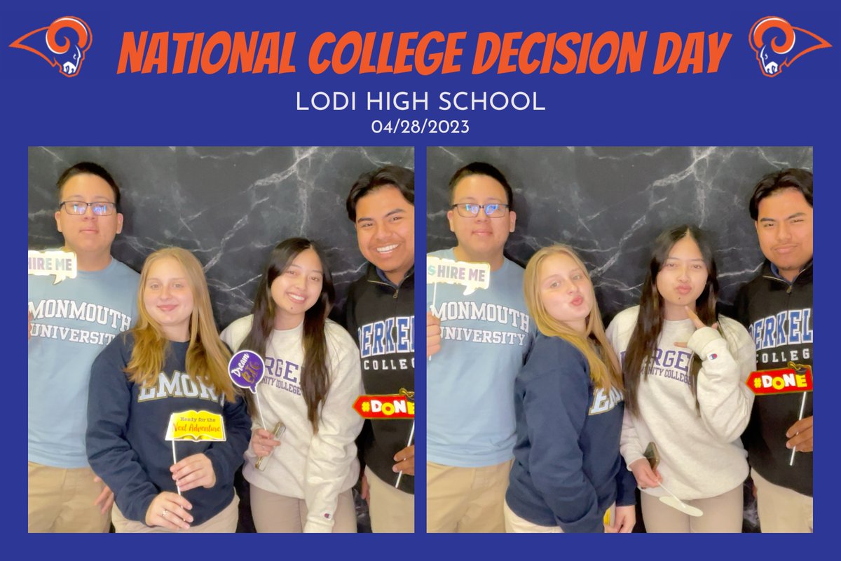LodiHS_NJ's tweet photo. On April 28th, our senior students who are attending college were invited to help celebrate "National College Decision Day" Congrats class of 2023! https://t.co/iQYXU57OxY