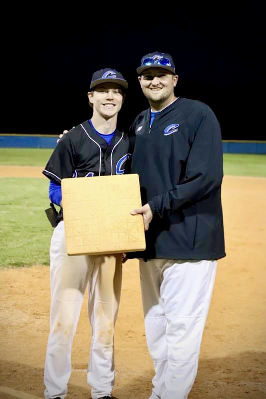 Congratulations to our own Tyler Belt on breaking the single season stolen base record last night! Proud of you T! 🚀⚾️