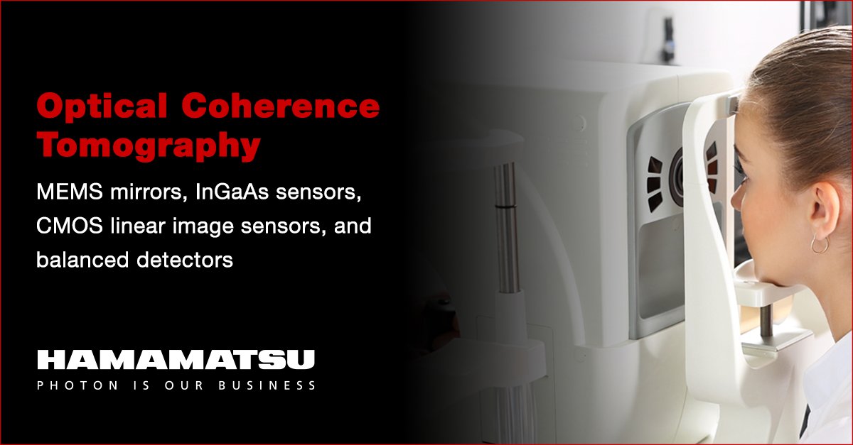 HamamatsuPhoton's tweet image. The non-invasive, high-resolution advantages of #opticalcoherencetomography (OCT) are critical in medical applications. Our solutions meet a variety of wavelength and imaging requirements. Find the one ideal for your system at ow.ly/ypWx50NKLOn 

#imagesensors #InGaAs