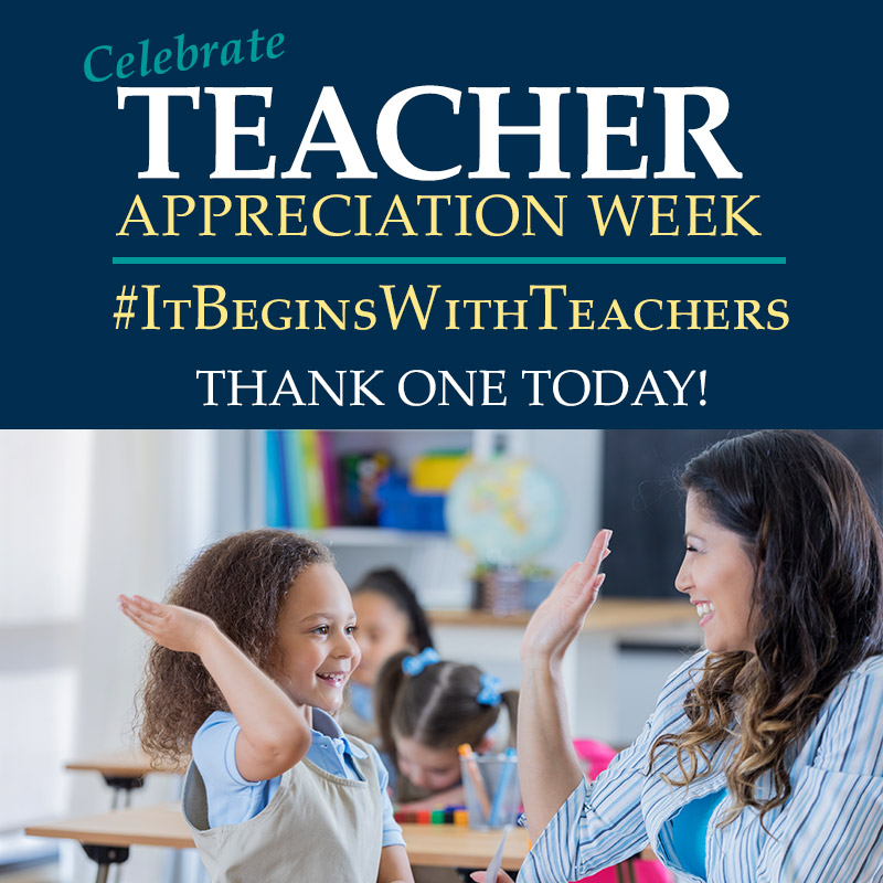 UNCWWatsonEd's tweet photo. It's National Teacher Appreciation Day... but we like to celebrate ALL WEEK!! Post a photo or story of a teacher that means the world to you with #ItBeginsWithTeachers and #TeachingMatters. We want to hear your teacher stories! https://t.co/RgiYCaCUbr
