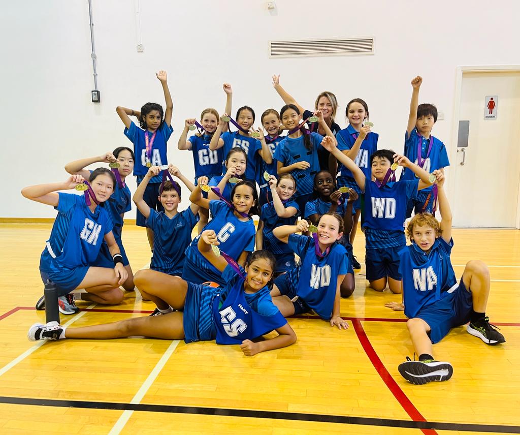 NLCS_Singapore's tweet photo. Congratulations to our U11 netball team for clinching the Division 2 and 3 titles over the weekend! Our young athletes showed amazing teamwork and perseverance, making us all proud. Let's keep up the good work and bring home more trophies in the future! #U11Netball #NLCSSport https://t.co/3bMDmXt6AI