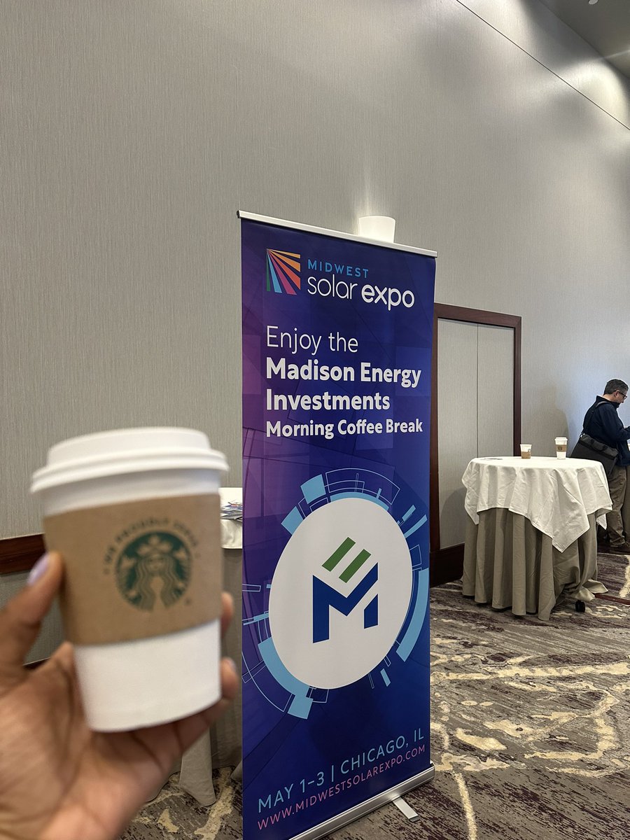 Madison_EI's tweet photo. Day one of #MWSE! We’re proud to be a sponsor at this years Midwest Solar Expo! We’re excited to network with countless industry leaders and attend expert led sessions on the latest insights and trends in the #solar and #cleanenergy market. Stay tuned for live updates! https://t.co/rMkEcG8SDa