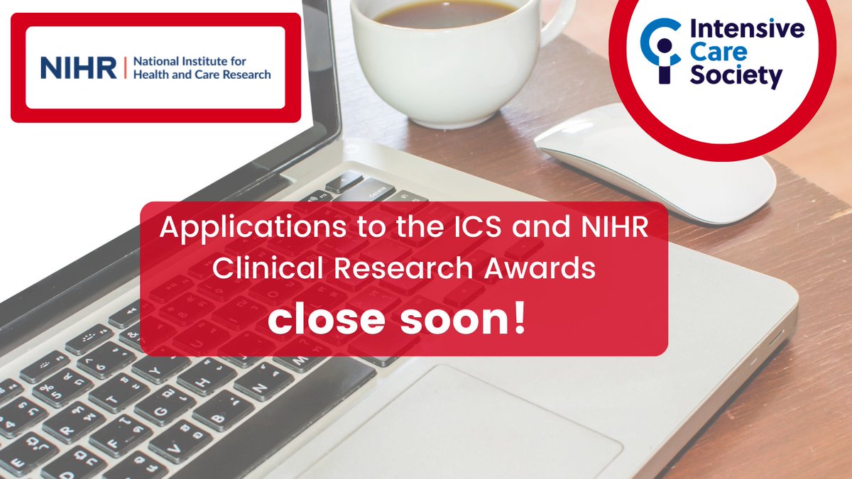 Intensive Care Society 💙 (@ics_updates) on Twitter photo Applications close at the end of this week for the ICS and <a href="/NIHRresearch/">National Institute for Health and Care Research</a> Clinical Research Awards.
If you are a champion of clinical leadership, now is your chance to be recognised!
Apply below bit.ly/ICS_NCIA Applications close at the end of this week for the ICS and <a href="/NIHRresearch/">National Institute for Health and Care Research</a> Clinical Research Awards.
If you are a champion of clinical leadership, now is your chance to be recognised!
Apply below bit.ly/ICS_NCIA