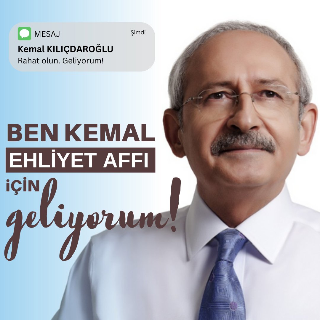 gcomert35's tweet photo. Yaşadığımız bu zor süreçte bizlere desteğini esirgemeyen sayın @kilicdarogluk na teşekkür ve şükranlarımızı sunarız.#EhliyetAffı 
ŞoförünOyu Kılıçdaroğlu https://t.co/THHJ0IRSFK