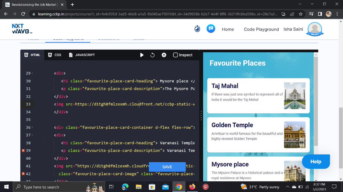 ishasaini1107's tweet image. #codetowinchallenge
#staticwebsite
#nxtwave
#ccbp
#day31