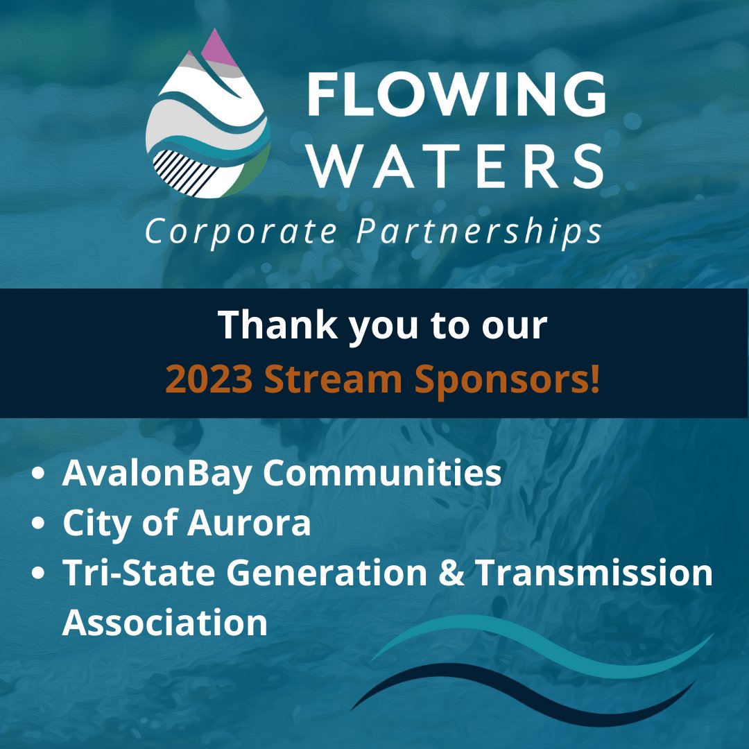 Thank you to our Flowing Waters 2023 Stream Sponsors! Flowing Waters helps companies and businesses to give back to rivers and communities by supporting the work of Colorado Water Trust. Learn more: bit.ly/40V5Xkf

#giveback #corporatepartners #coloradobusiness