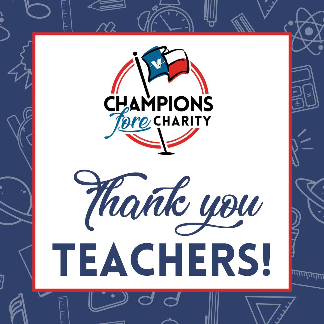 Today we want to give a HUGE thank you to all the amazing teachers and educators for the lasting contribution you make on our community and on our students lives! 👩‍🏫

You are the real CHAMPIONS! Happy National Teacher's Day! ❤️

#ChampionsforeCharity