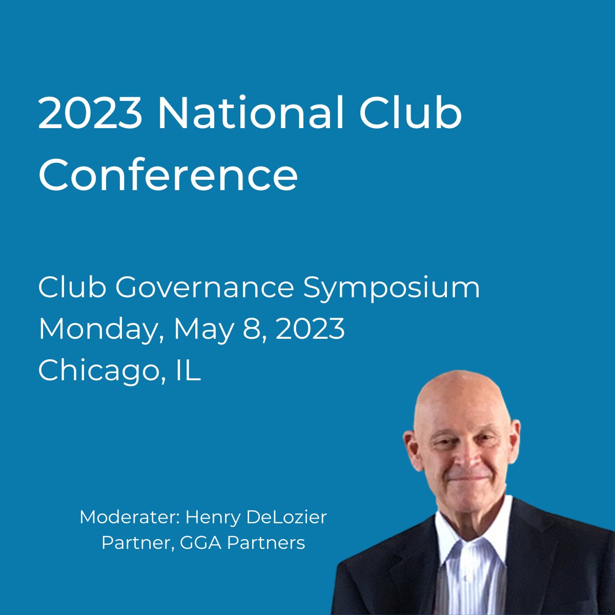 Designed for private club presidents and board members, the Club Governance Symposium at <a href="/NatlClubAssn/">National Club Assn</a> #ClubConf23, will cover retention and compensation, empowering operational management, involving members in strategic planning and more. Join GGA's Henry DeLozier on May 8.