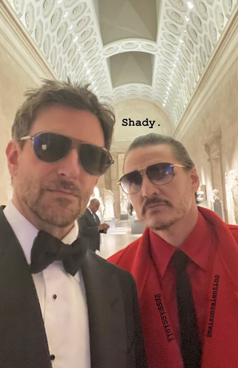 pedro pascal and bradley cooper at the #metgala