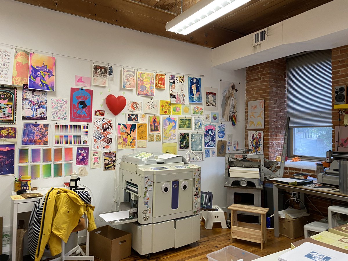 inklusioncomics's tweet photo. Guess where ink was this weekend?? Helping out at #risoprinter @pocketini!! Loved seeing their work in action. Follow them - exciting events happening soon! ๐จ๏ธ https://t.co/ajNjkTlqQw