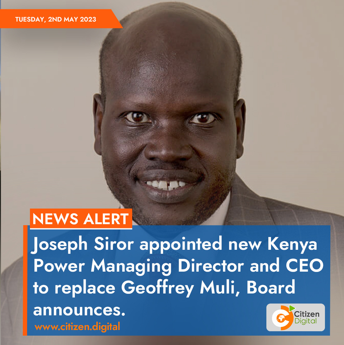Citizen TV Kenya on Twitter: "Joseph Siror appointed new Kenya Power