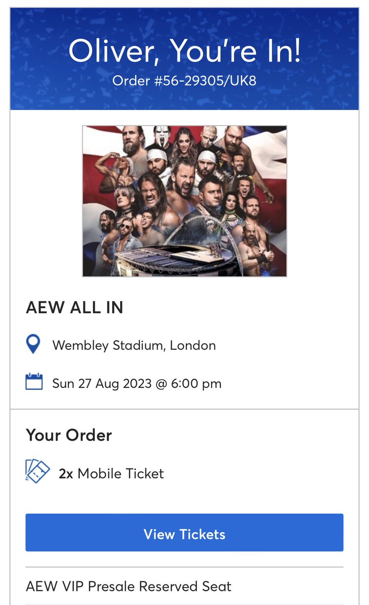 Boooooooom!! See you in August #Aew #AEWLondon #AEWDynamite