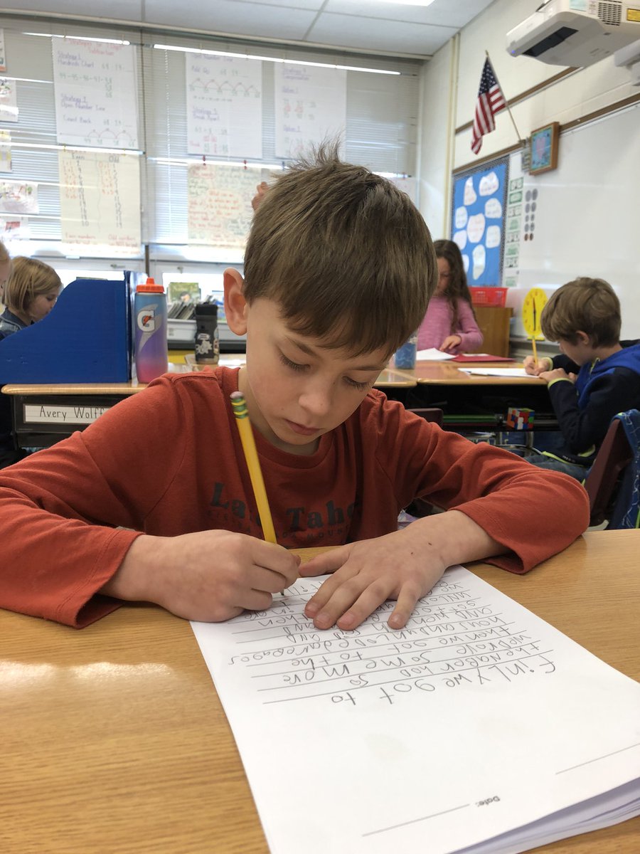 KymHarjes's tweet image. We’ve ✨G R O W N✨ as narrative writers this year ~ Here we are taking our last Writing Pathways narrative assessment 📝  #narrativewriting