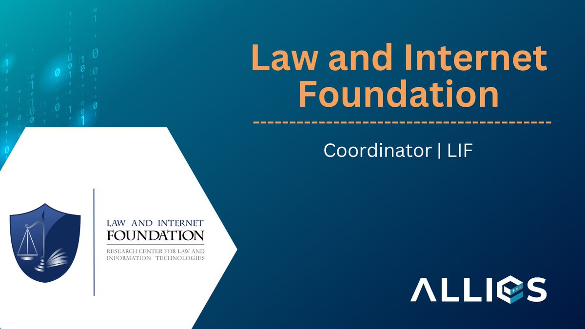 ALLIES_EU's tweet photo. ๐ขLet us introduce you to the #coordinator of the @ALLIES_EU project: @NetLawBG. With experience in #ethics & #dataprotection in the law enforcement field, they aim to support small & micro #HSPs on their path to compliance with the #TCORegulation.
๐ https://t.co/BmScRRDmzG https://t.co/qAc14EH1sB