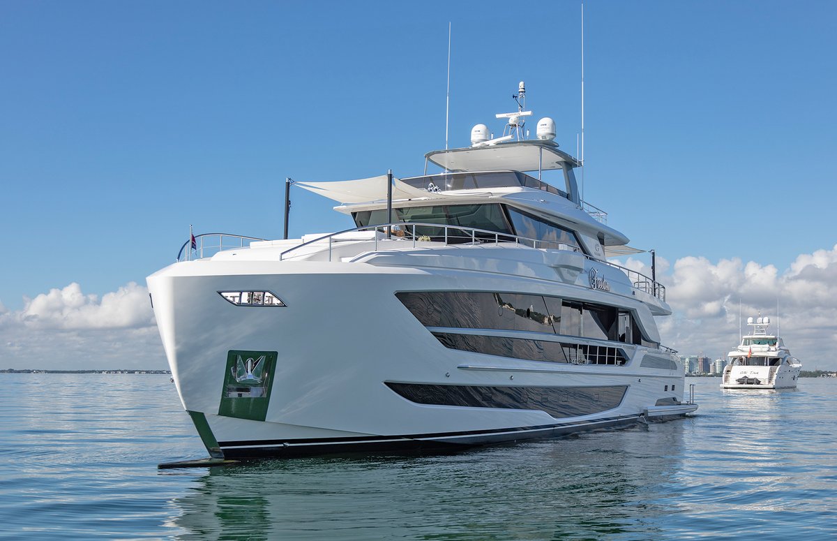 HorizonYachtEU's tweet photo. The Horizon #FD110 'FREEDOM' showing off its striking presence. ๐คฉ
//
#HorizonYachts #DefineYourHorizon #BeBold https://t.co/FgF8uWrMLT