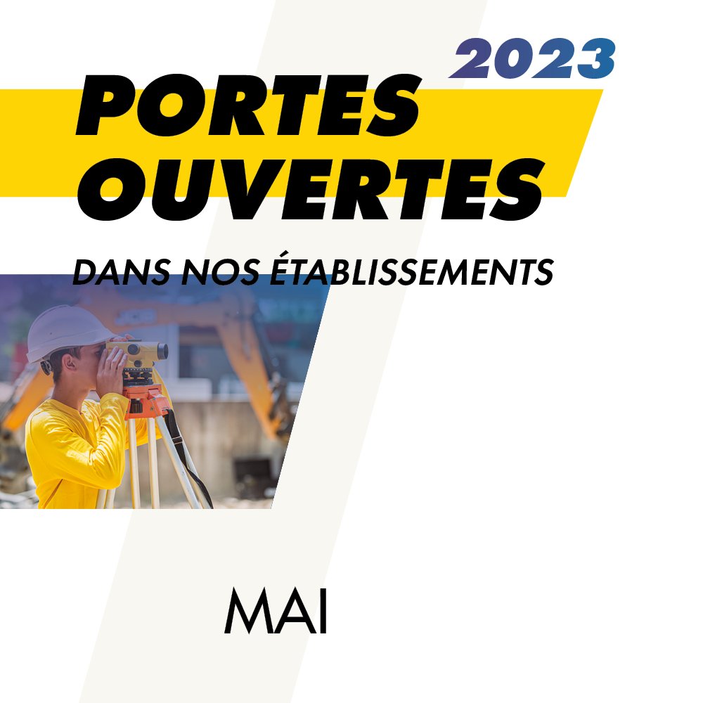 /JOURNÉES PORTES OUVERTES / 

Programme du mois de mai : 
- BTP CFA Isère à Bourgoin-Jallieu : Mercredi 10 mai
- BTP CFA Cantal à Massiac : Samedi 13 mai
- BTP CFA Savoie : Samedi 13 mai

Réservation ici : bit.ly/3E5Qki9?utm_so…
Toutes les JPO : btpcfa-aura.fr/evenements/?ty…