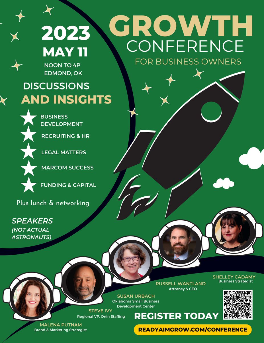 ResolutionLegal's tweet image. We're excited to announce that Russell Wantland will represent RLG as a speaker at the 2023 Growth Conference for Business Owners in Edmond, OK on May 11th, from 12:00 to 4:00 PM. Register by visiting readyaimgrow.com/conferenceand and use the code GROW10 to save $10.