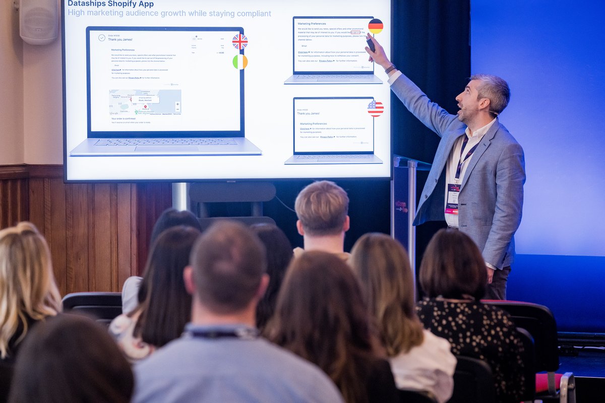 eComm_Live's tweet photo. Did you catch Ryan McErlane and Ian Madigan from @dataships at eComm Live? 🚀

They shared how eCommerce stores across the world are using Dataships to grow their marketing audiences by up to 240% compliantly. 📈

Thanks to Dataships for joining us at #eCommLive! 🙌 https://t.co/HKwCKsJOJO