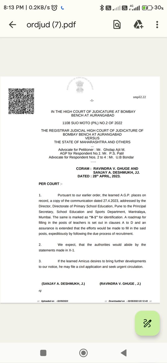 gajanantatikund's tweet photo. #SMPIL #update.
#शासनाने #कोर्टाचे #आदेश आणि #सुचना नक्कीच गांभीर्याने घ्यायला हवे.
विद्यार्थ्यांना तातडीने #शिक्षक द्यावेत.
त्यासाठी लवकरात लवकर @2ndTAIT विद्यार्थ्यांना #पवित्र #पोर्टल #नोंदणी साठी उपलब्ध करून देण्यात यावे.
#2लाख+#विद्यार्थीप्रतिक्षेत.
#शिक्षकभरती.
#SMPIL2022 https://t.co/OD5StIPoBd