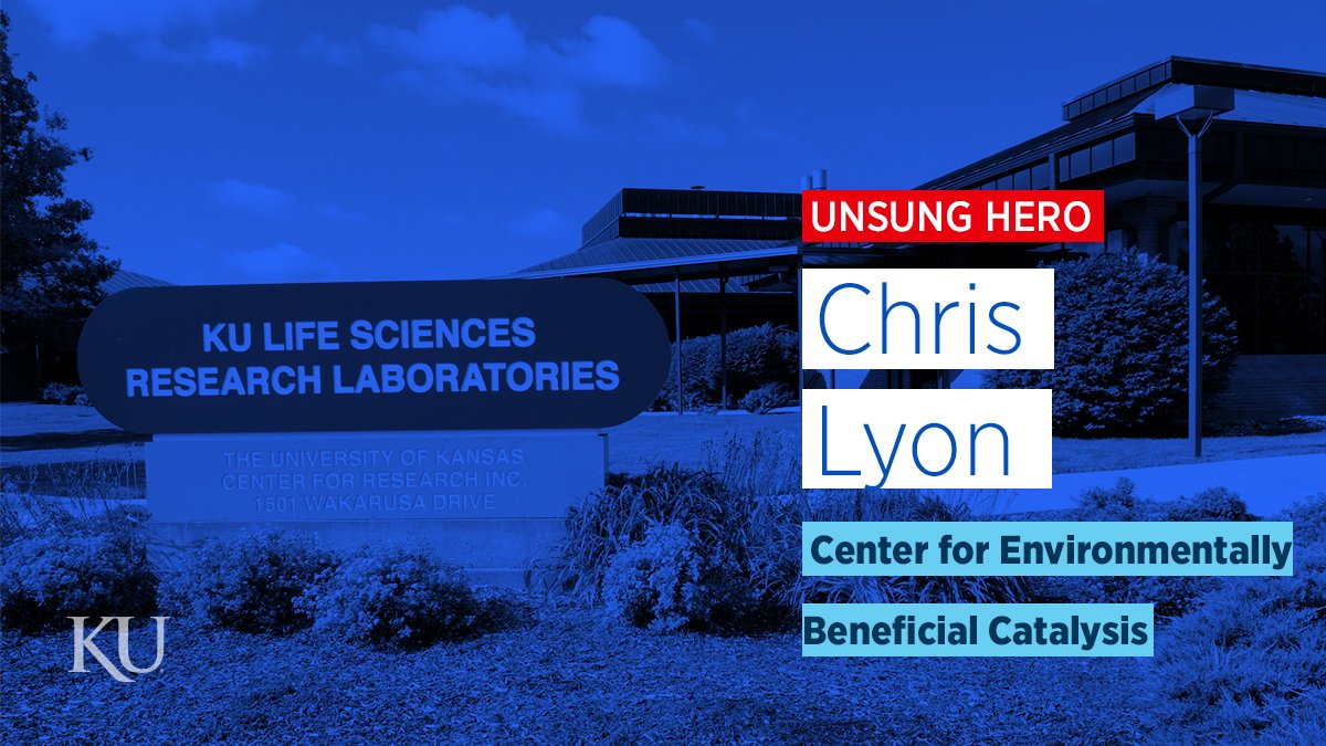 Meet the April 2023 Unsung Hero of #KUResearch, Chris Lyon, <a href="/KUcebc/">KU Center for Environmentally Beneficial Catalysis</a> administrative director, whose breadth of experience keeps projects moving.

Read the full story below:
rockcha.lk/unsung-lyon