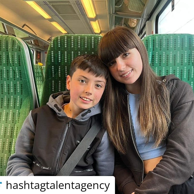 SophieBullock1's tweet photo. Repost from @hashtagtalentag
On the train - everything crossed for these talented duo Alex and Sophie B for their casting today for a football campaign tvc #allcrossed #footballtvc #ontheirway #Hashtagtalentagency #siblings https://t.co/GeGDjlMc0u