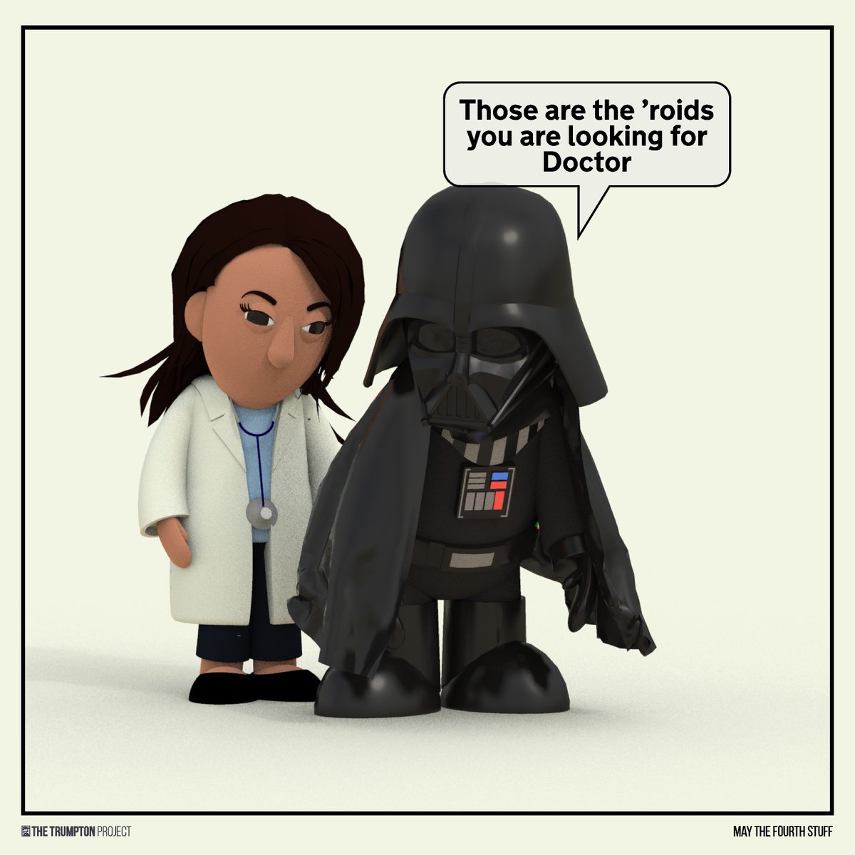 Trump_ton's tweet photo. "Those are the 'roids you are looking for Doctor"

#MayTheFourth
#StarWars https://t.co/HJj9jltGmO