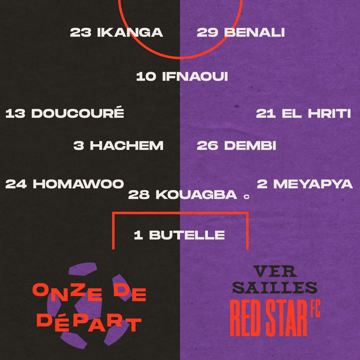 RedStarFC's tweet photo. Le XI pour défier Versailles #FCVRED #AllezRedStarFC 💚💪 https://t.co/SEzu07LxmH