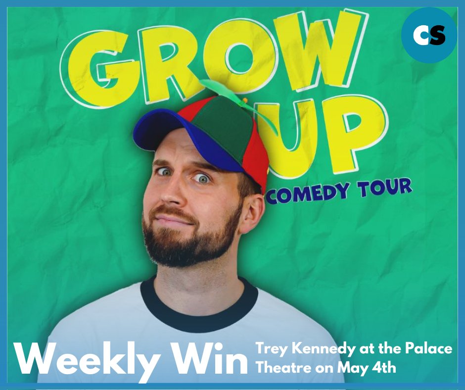 We'll be giving away two pairs of tickets for Trey Kennedy's Grow Up Comedy Tour this Thursday at the Palace Theatre. Tell us who you'd take out for a night of comic relief for a chance to win!