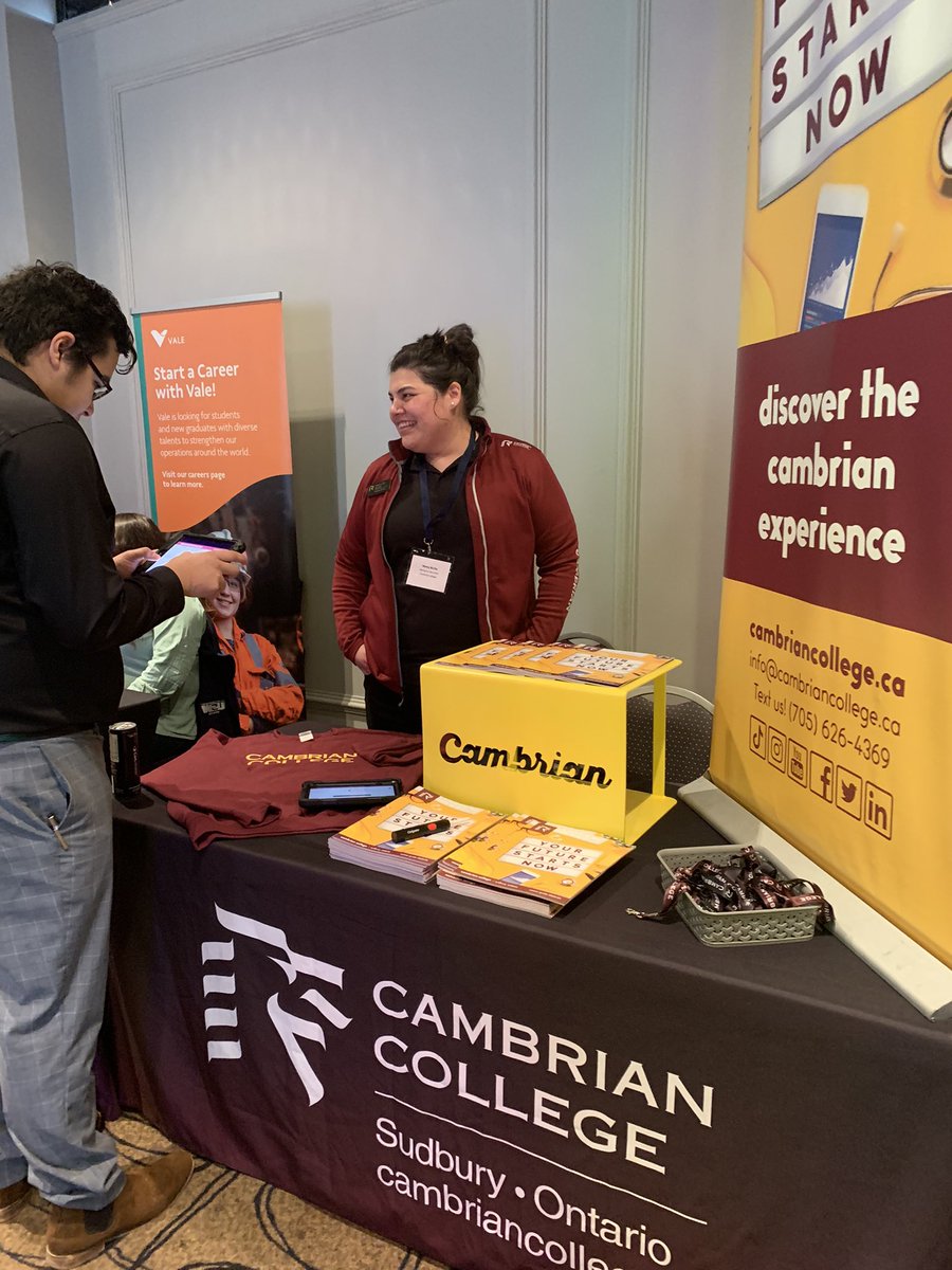 cambriancollege's tweet image. Thankful to be a part of the @skillsontario First Nations, Métis, and Inuit (FNMI) conference to meet community members and raise awareness about the opportunities in the skilled trades and technologies for Indigenous youth. #SOC2023 #miigwetch