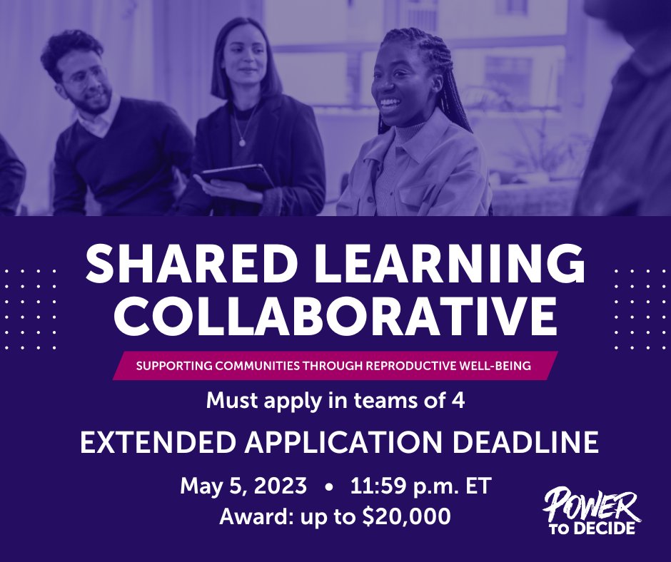 powertodecide's tweet photo. 🚨 THE DEADLINE FOR OUR SHARED LEARNING COLLABORATIVE APPLICATION HAS BEEN EXTENDED 🚨

Each team will be awarded up to $20,000 and youth ambassadors will be awarded up to $3,000. 

Submit by 11:59pm ET on Friday, May 5th: https://t.co/oDpO19fffJ https://t.co/uSoODezZC2