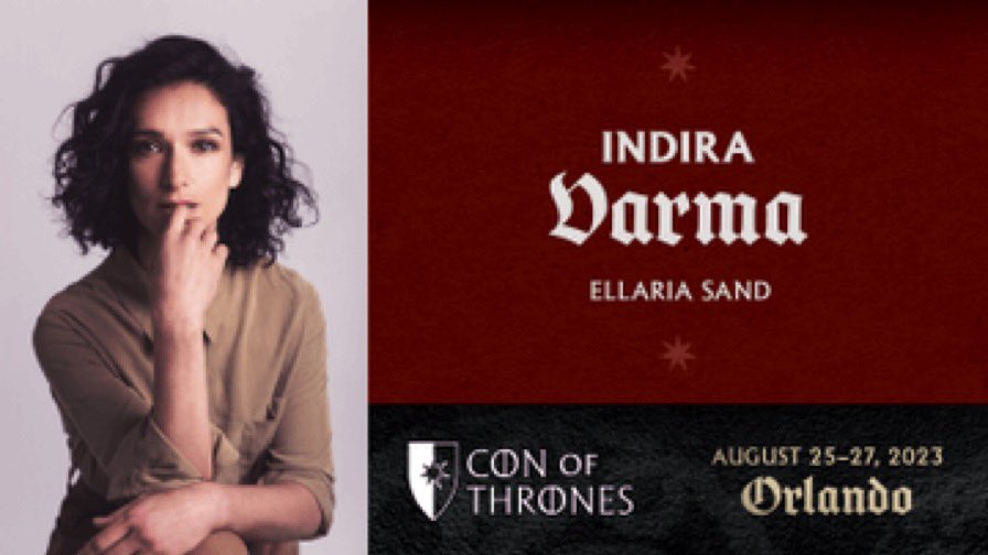 Indira Varma joins the 2023 Con of Thrones guest lineup! watchersonthewall.com/indira-varma-j… #conofthrones #GameOfThrones #news