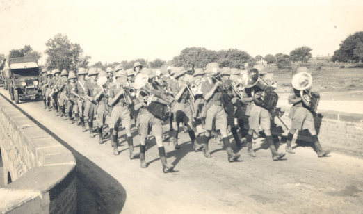 Today’s #MusicMonday offering is this fantastic photograph of the band of the 1st Battalion, South Wales Borderers, marching from Pindi to Kuldana in India during the 1930s. #marchingband #militarymusic #picoftheday #collection #armylife