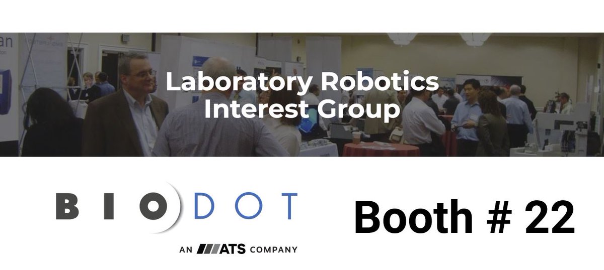 BioDotInc's tweet image. Join us at the LRIG 2023 exhibition this year, Booth # 22! 

For more information, please visit lrig.org/chapters/phila….

#BioDot #lrig #ATSLSGroup #laboratory #automation #networking #scientist #engineers