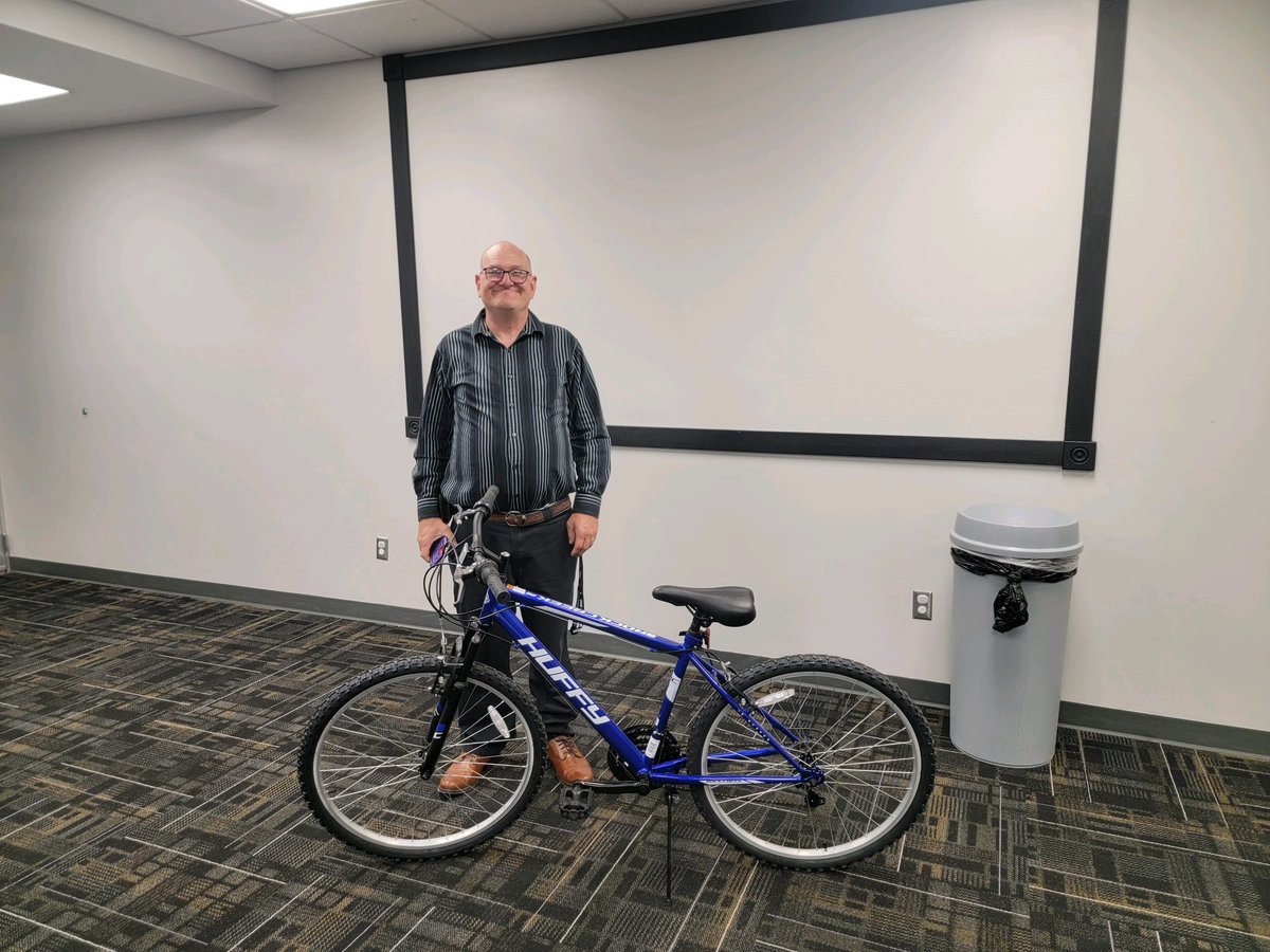 The Blair Family YMCA changing lives with new bikes on this beautiful Tuesday!! Enjoy your bike Jerry! #jsquared