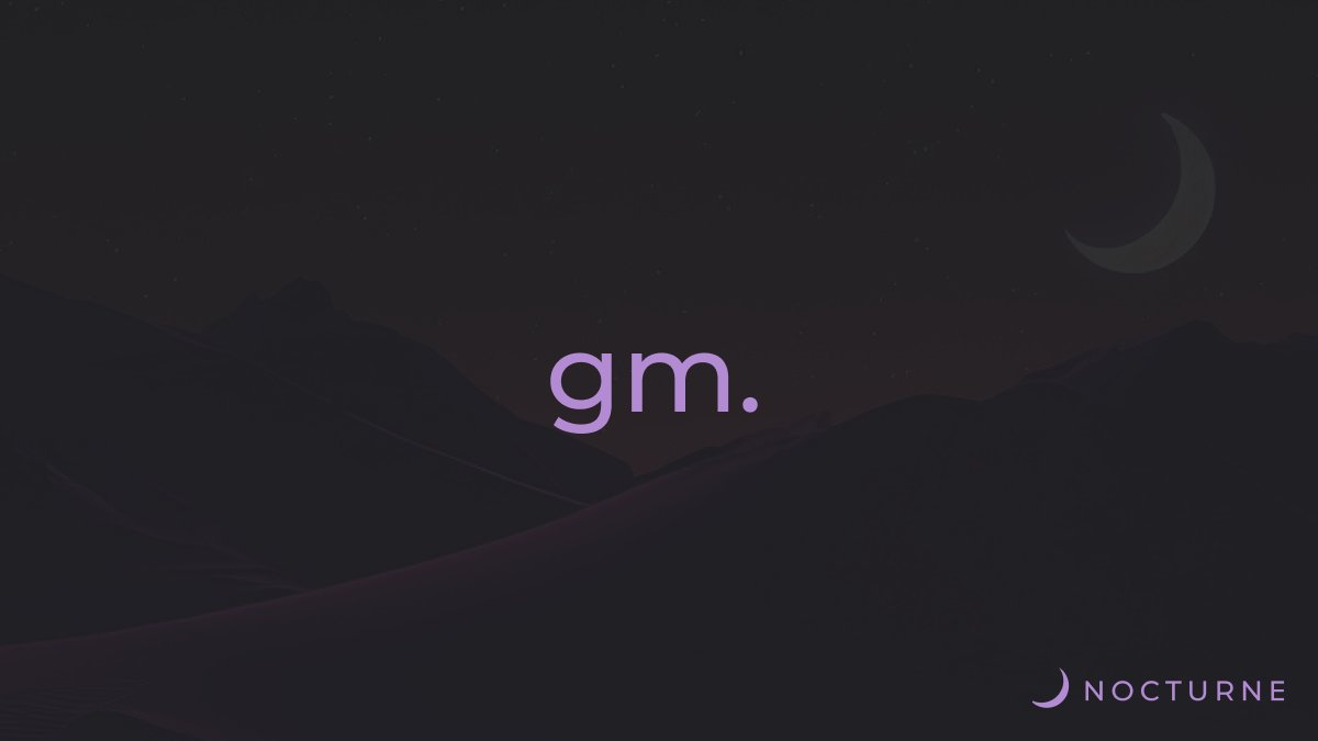 1/ For crypto to reach its next stage of growth, it must be used less for speculation and become more like money. We believe privacy is a necessary condition for this to occur.

<a href="/nocturne_xyz/">Nocturne</a> we’re excited to introduce a new primitive to the Ethereum ecosystem—private accounts 🧵