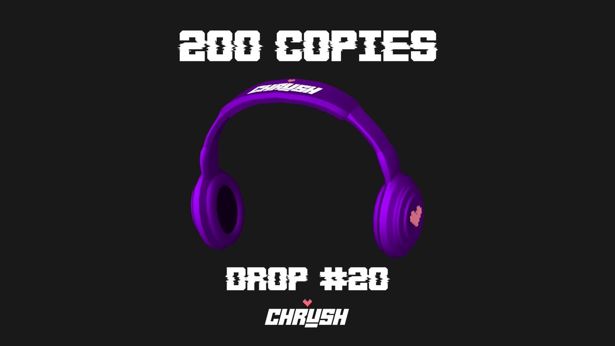 CHRUSHz's tweet photo. CHRUSH DROP #20  

THE PURPLE HEADPHONES WILL DROP AT 3PM EST. ONLY 200 COPIES. WILL COST ROBUX.  

LINK: https://t.co/MPu4jiN9OP https://t.co/GVUNVXLZt8