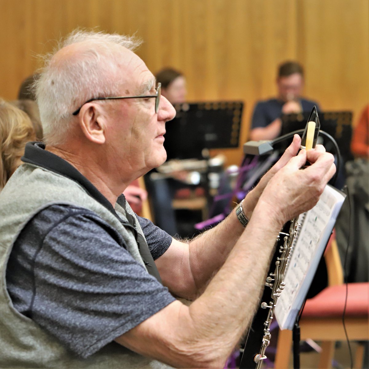 acltcc's tweet photo. @LouthWind Setting up and settling in for rehearsal -just two more to go before our concert at Tetney on the 12th May 😃 https://t.co/5y91KCQ0Do