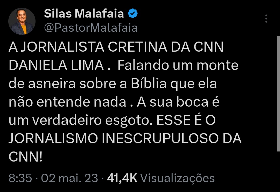 lazarorosa25's tweet photo. O Pastor de extrema direita, que diz pregar a palavra de Deus, xingando e atacando covardemente a jornalista @DanielaLima_. 

Toda solidariedade para a Daniela https://t.co/iLpKjuukQk