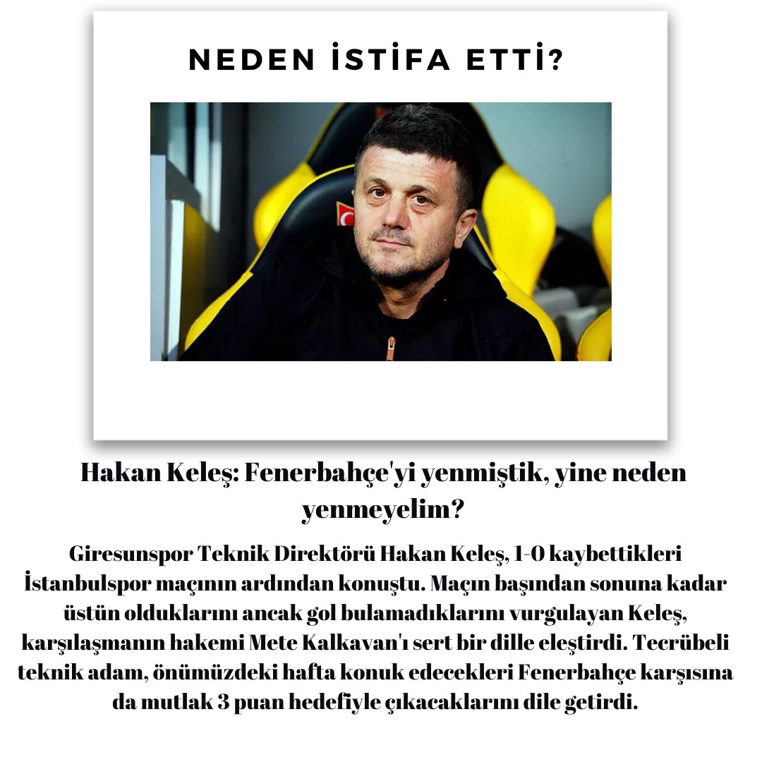 Reis1071_38's tweet photo. Bu Açıklamayı yapan bir teknik direktör istifa etmez böyle bir açıklamadan sonra görevden kirli düzen aldırır.amaç Fenerbahçe her maçtan 3 puan alsın ki yarıştan kopmasın.ama 37.hafta #NefArena da hepinizi üst üste koyup
          👇
Şampiyon Cimbom Yazdıracağız 💪🏼
#HakanKeleş https://t.co/RYtFcTTsqA