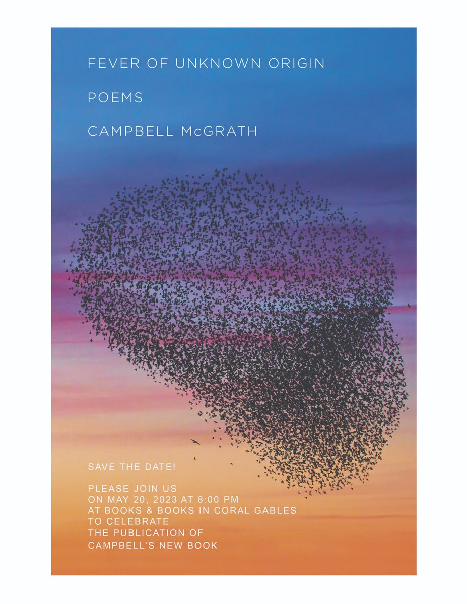 FIU_MFA's tweet photo. A new book by Campbell McGrath is always a cause for celebration. And here it is! https://t.co/F7x5B7pz0w