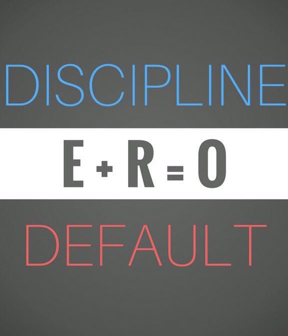 Everyday is a battle for what directs your life: Discipline or Default. 

When you operate with discipline, you work smarter, collaborate better, learn faster, communicate more clearly, and are more resilient. 

When you operate on default you get hijacked by the power of