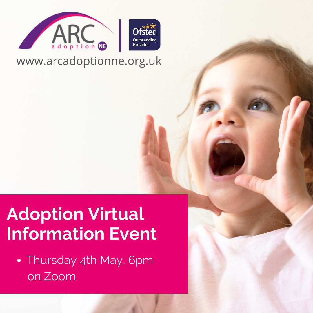 arcadoptionne's tweet photo. There's still time to register for our #adoption info event this Thursday. If you think you could provide love &amp; stability to a child in need, join us to find out more about the adoption process &amp; the ongoing support available from ARC. Register here: https://t.co/uVskmz0IrW https://t.co/mzdN7JG0RX