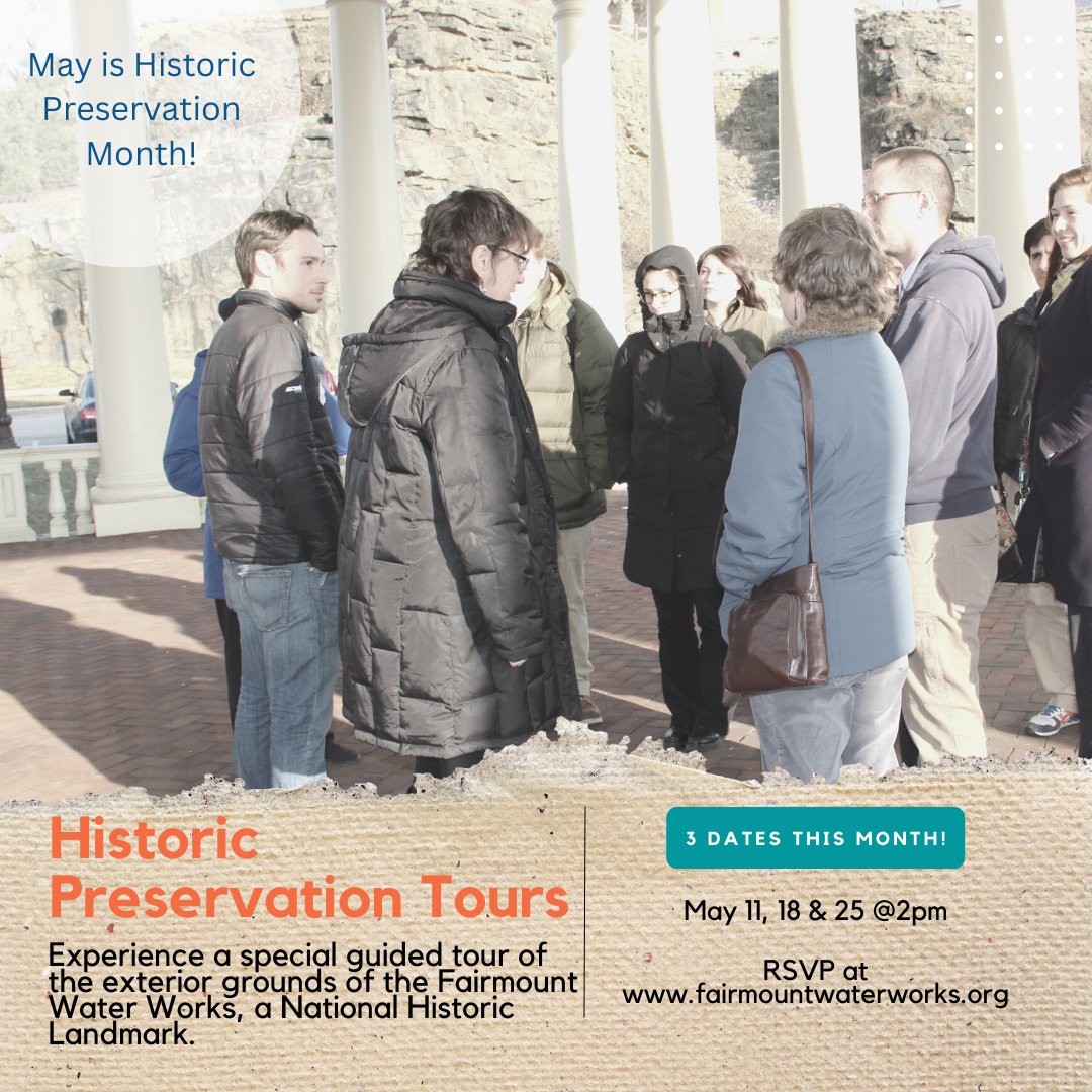 An outside guided tour of our #historicsite, plus enjoying the Interpretive Center on your own, including our historical film & “POOL' exhibition. RSVP at fairmountwaterworks.org.
#fairmountwaterworks #historicpreservationmonth #nationalhistoriclandmark #historiclandmark