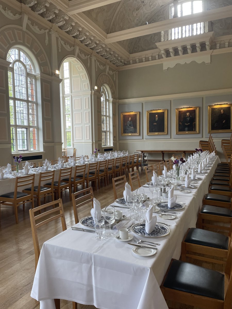 The Cynthia Beerbower room and College Hall all set for the Jane Harrison Memorial Lecture and Dinner last Friday. 

@MeetCambridge 
#cambridgeuni #janeharrison #events