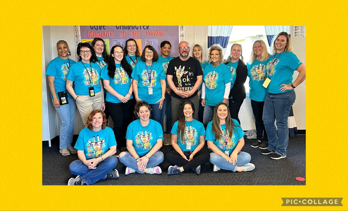 TigersTCMartin's tweet photo. In celebration of the close of World Autism Month, TC Martin sported their new “It’s OK To Be Different!” Shirts! #WorldAutism #TigerProud #TeamMartin https://t.co/Xd7XIKpukW