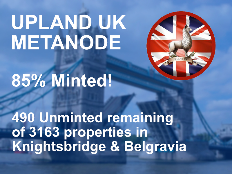 BamTech_01's tweet photo. Knightsbridge &amp; Belgravia 85% minted! @UplandUK #upland #uplandnode #uplanduk https://t.co/WLGa4ONKYs