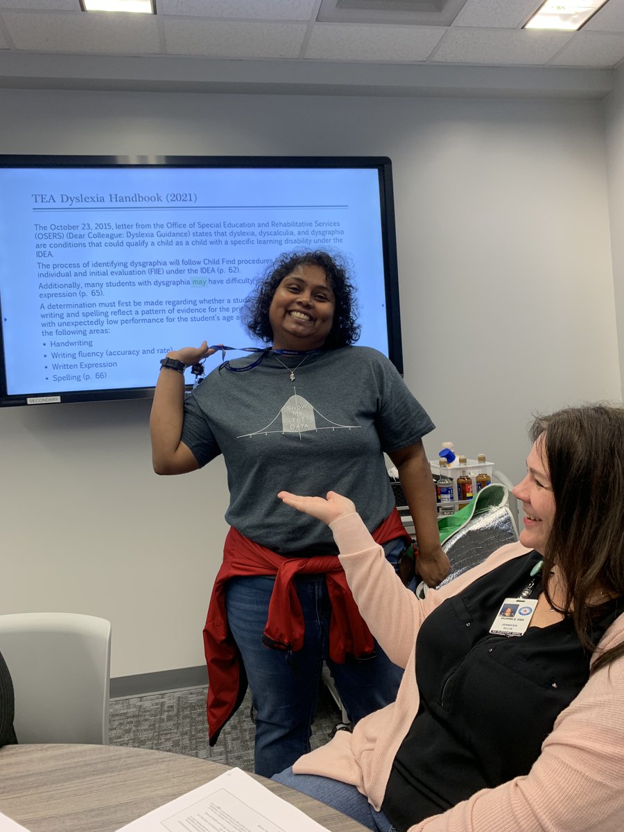 Our diagnosticians and LSSPs learned so much about dysgraphia from Dr. MiMi Gomez yesterday!